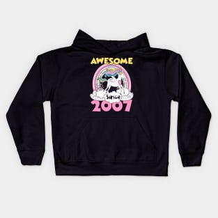 Cute Awesome Unicorn 2007 Funny Gift Pink Kids Hoodie